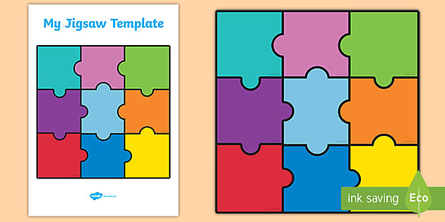 ? 4-Piece Jigsaw Puzzle Template | Primary Resource | Twinkl