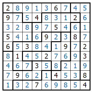 Jigsaw Sudoku - online puzzle game