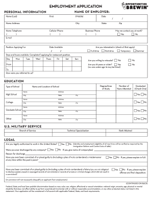 printable job application burger king
