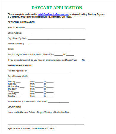 13+ Printable Job Application Templates in Word | Google Docs ...