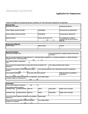 printable generic job application Forms and Templates - Fillable ...