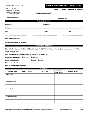 18 Printable Employee Application Template Forms - Fillable ...