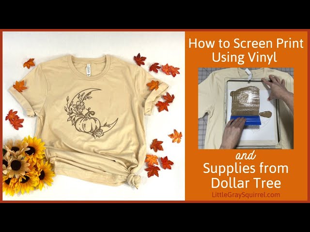 DIY Screen Print T-shirt with Vinyl and Supplies from Dollar Tree ...