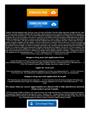 printable job application form shoppers drug mart