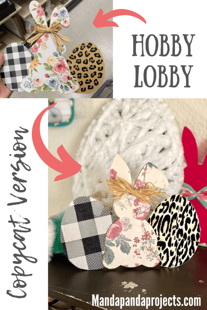 Copycat Hobby Lobby Easter Bunny Decor - Manda Panda Projects