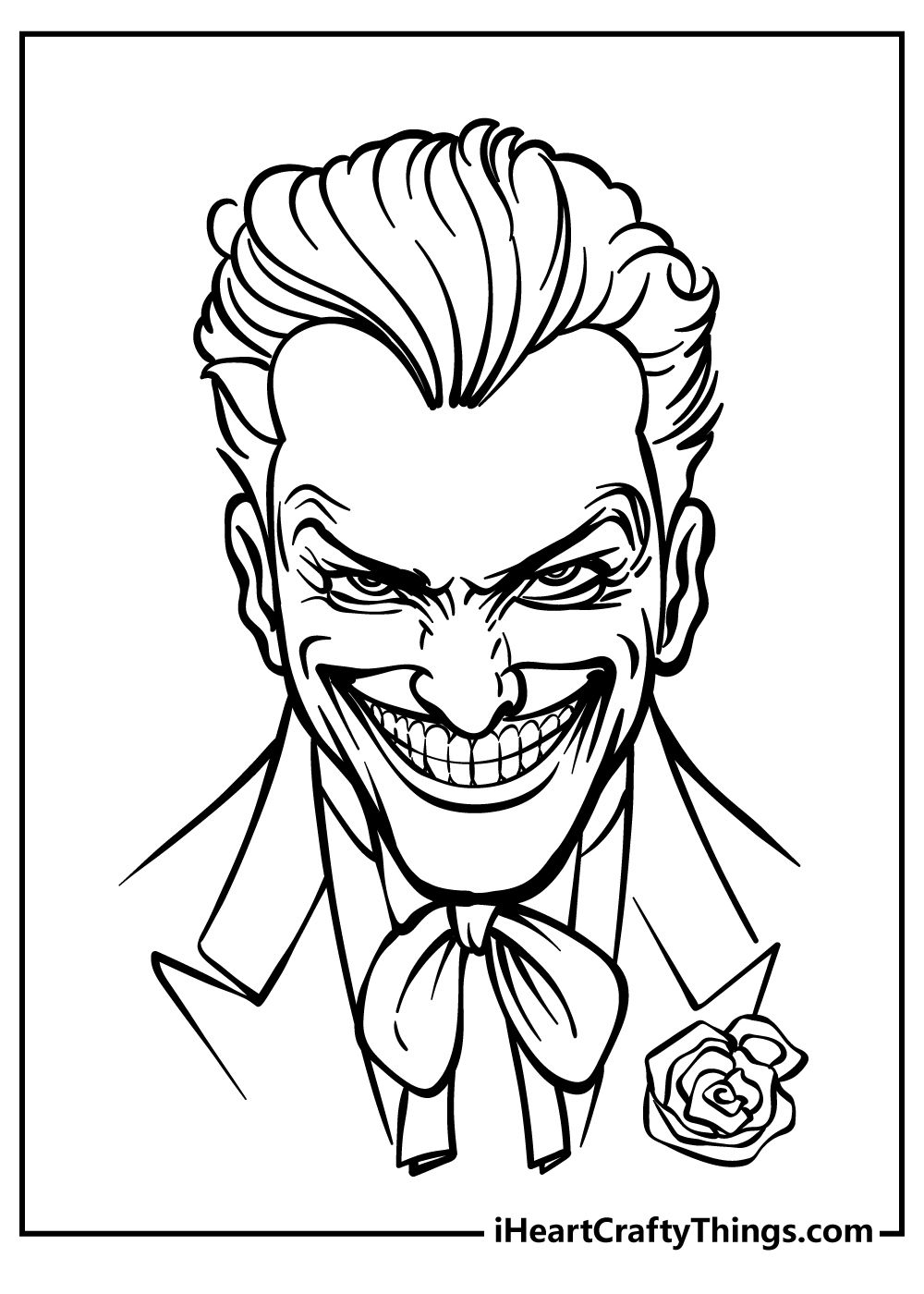 printable joker coloring pages