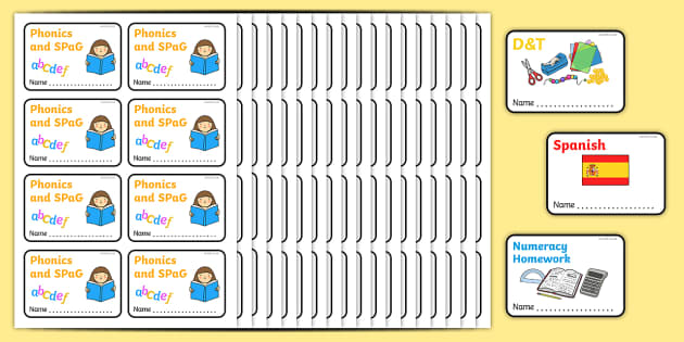 ? Editable KS1 Jotter Labels (teacher made) - Twinkl