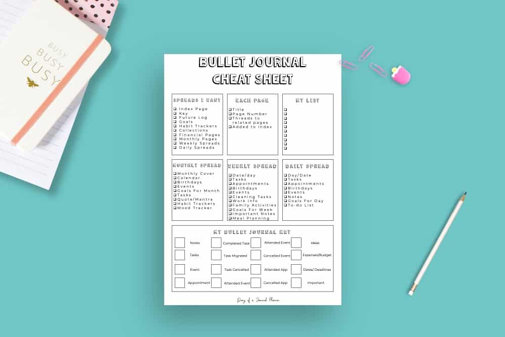 Bullet Journal Printables Archives - Diary of a Journal Planner