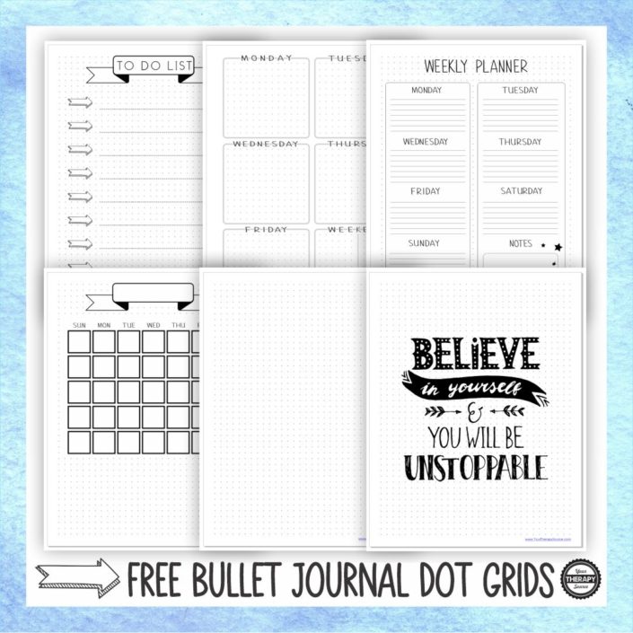 Bullet Journal Dot Grid Printable Journal Pages - FREE - Your ...