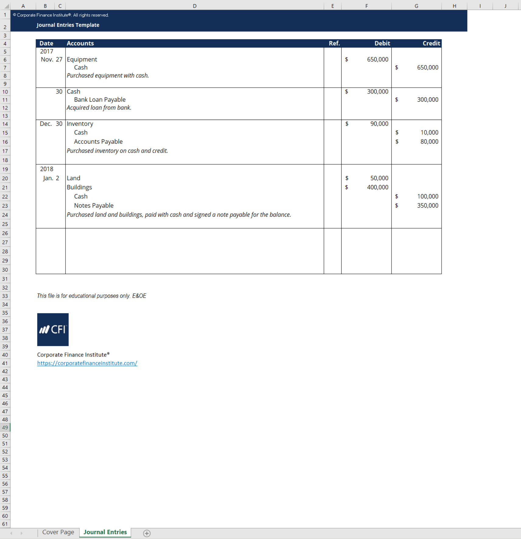 printable journal entry paper