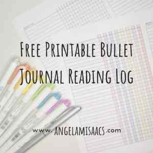 Free Printable Bullet Journal Reading Log - Angela M Isaacs