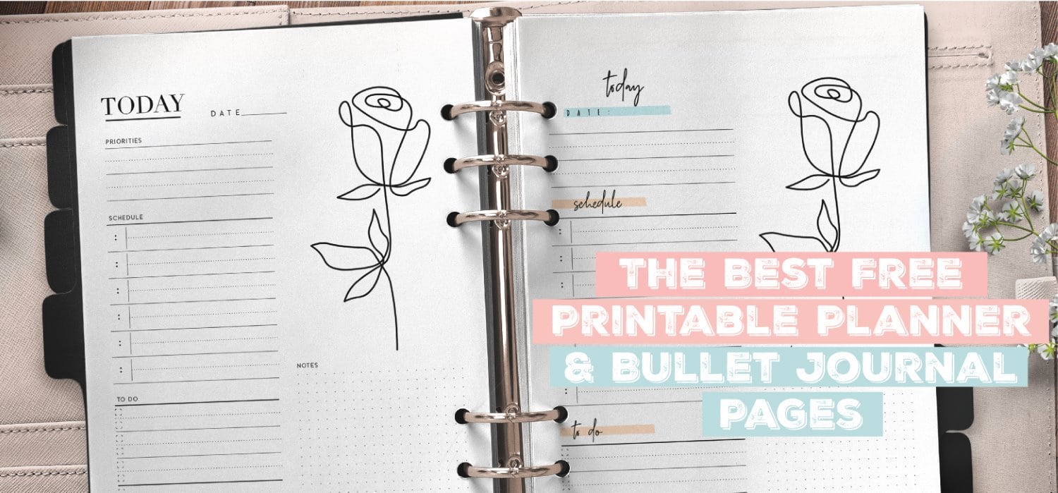 The Best Free Printable Planner and Bullet Journal Pages - Free ...