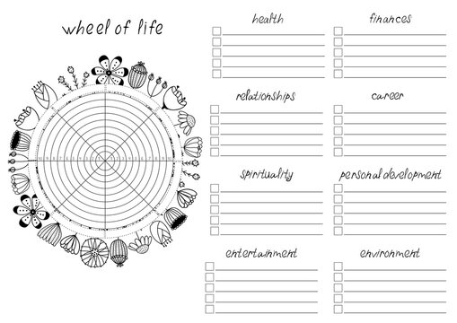 Bullet Journal, Planner, Habits Tracker Printable Template Stock ...