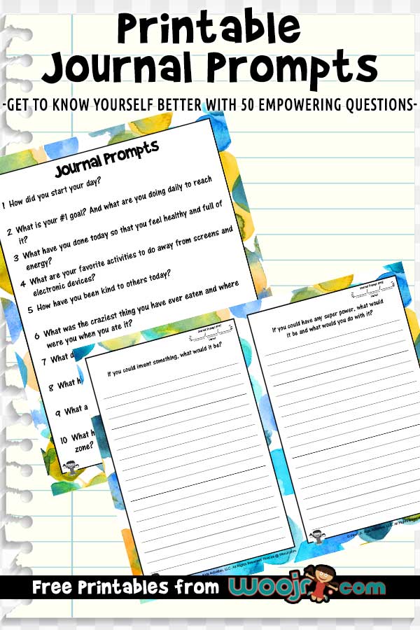 Printable Journal Prompts for Kids &  Teens | Woo! Jr. Kids ...