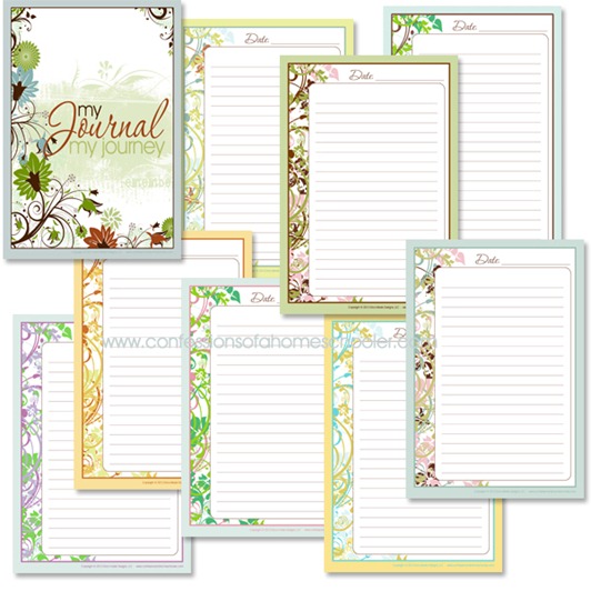 Floral Journaling Pages Printable - Confessions of a Homeschooler