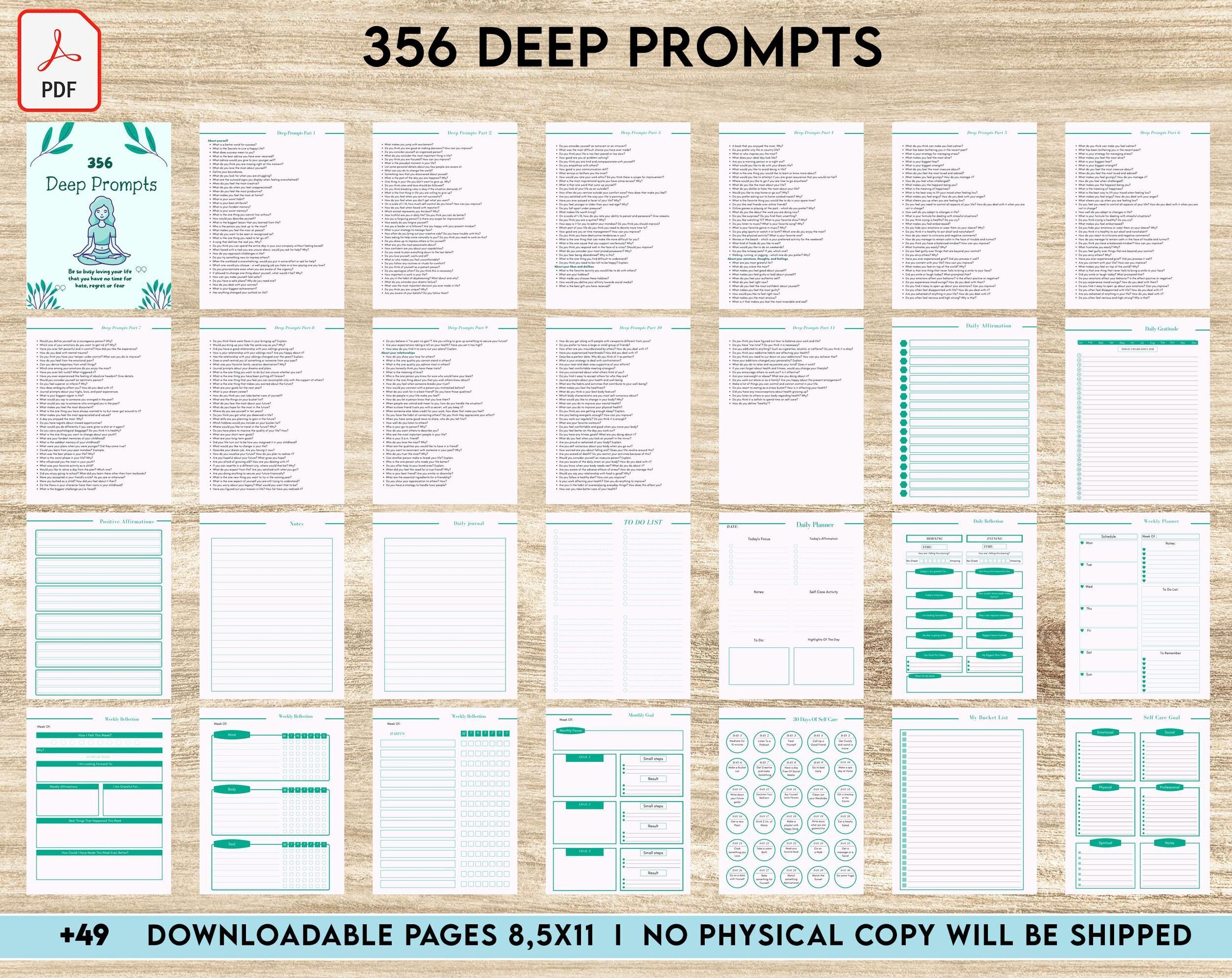 printable journal topics