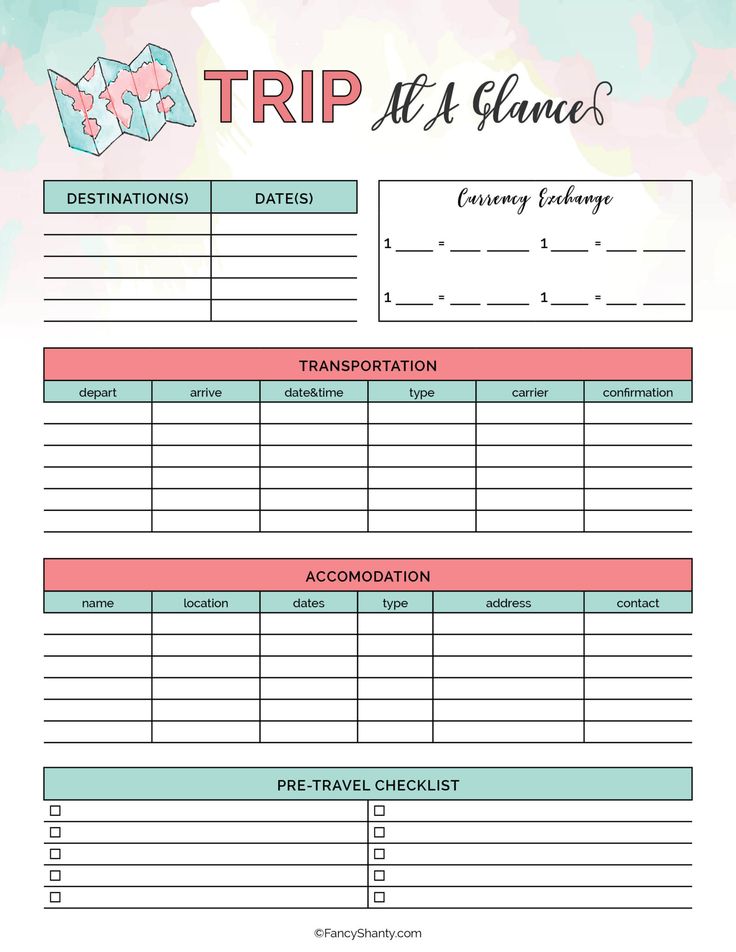 Free Printable Travel Planner: Tips for an Unforgettable Vacation