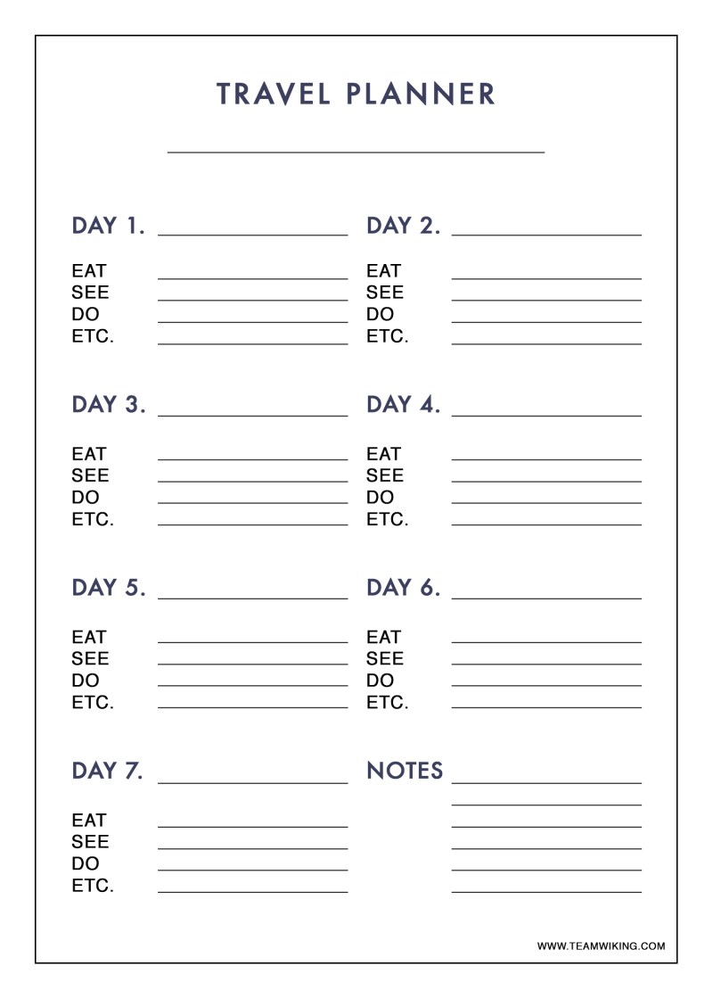 Printable Travel Planner - Hej Doll | Simple modern living by ...