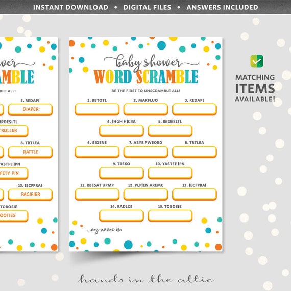 printable jumble games
