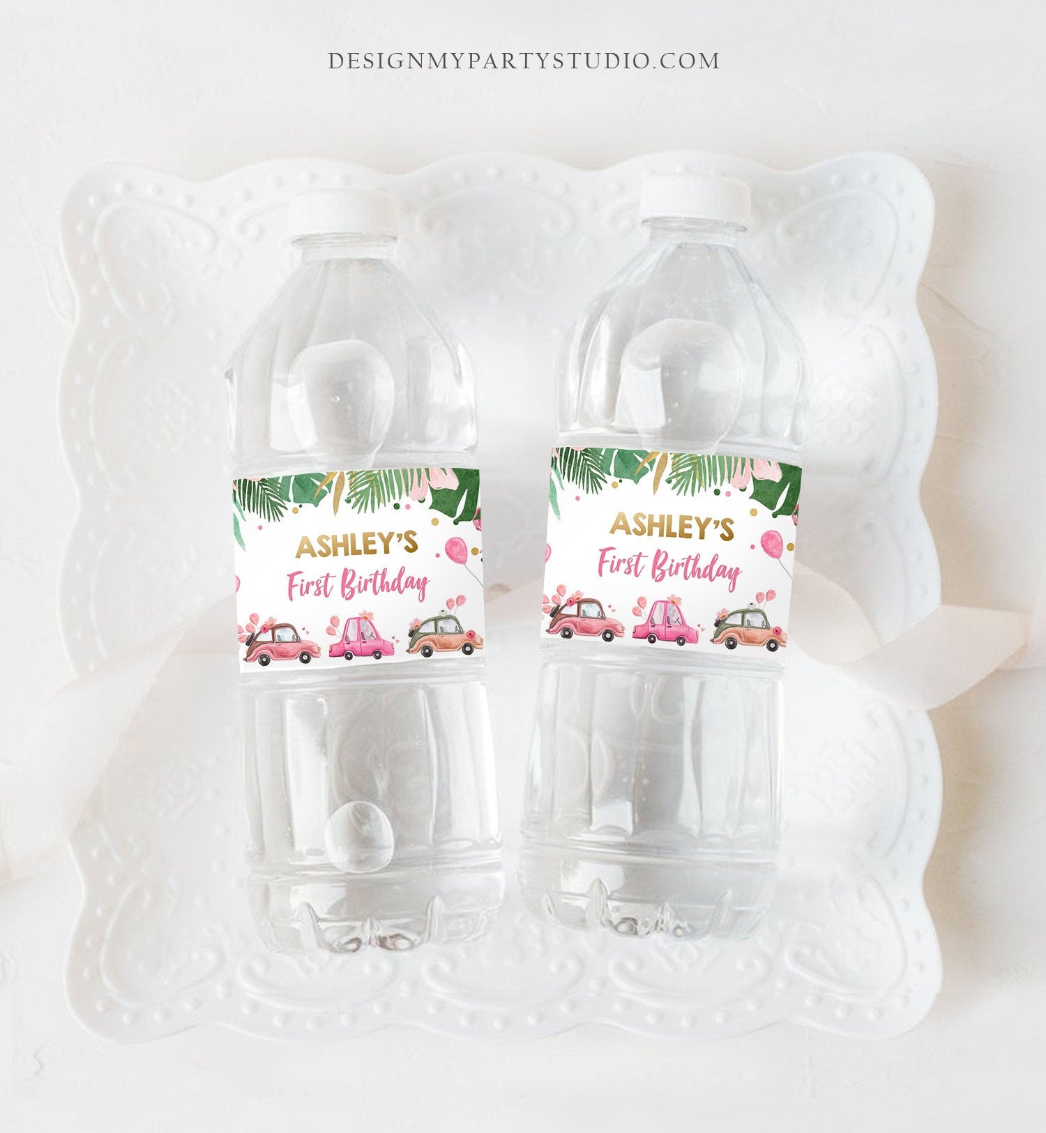 printable jungle water bottle labels