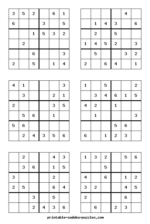 Free Printable Sudoku Puzzles for kids