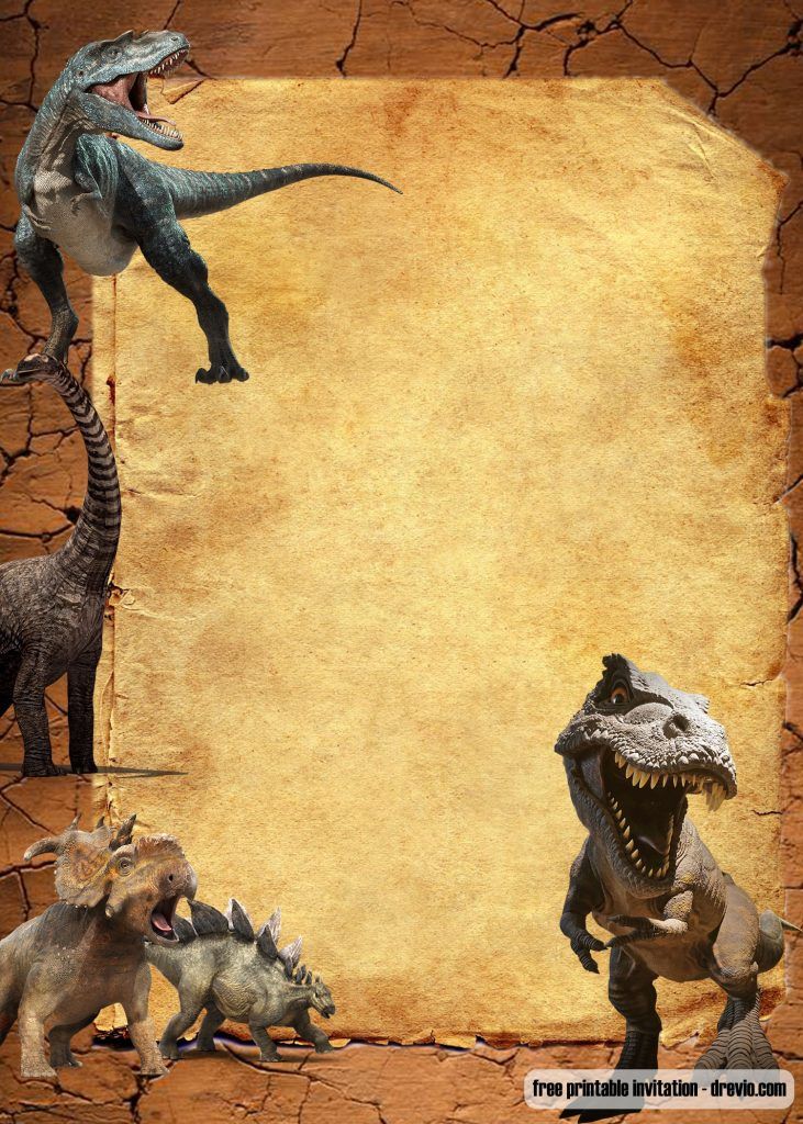 printable jurassic park birthday invitations