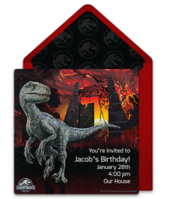 printable jurassic park birthday invitations