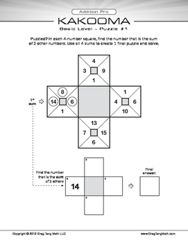 Kakooma Addition Pro Worksheets Basic 4x4