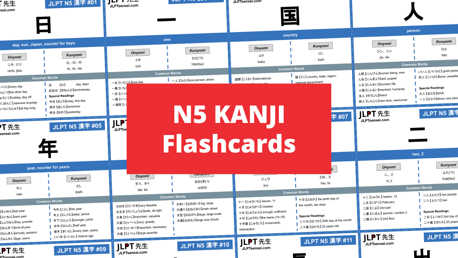 JLPT N5 Kanji List Flashcards Batch Download - JLPTsensei.com