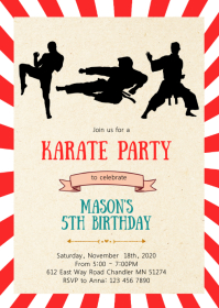 133K+ Free Templates for Karate birthday invitation | PosterMyWall