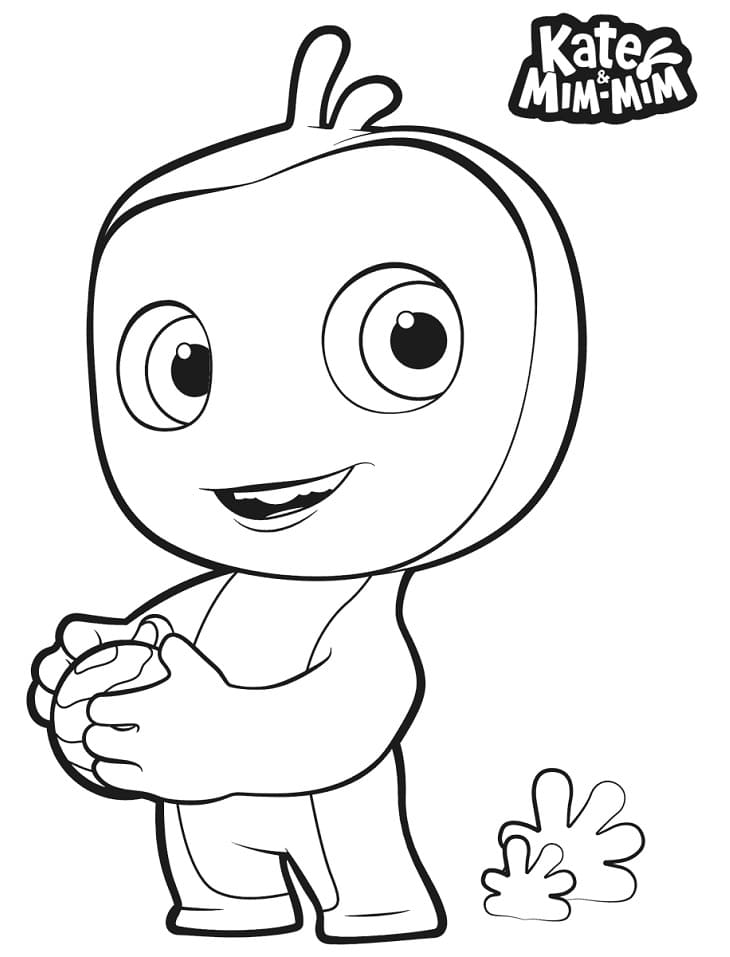 Boomer coloring book from the Kate and Mim Mim cartoon to print ...