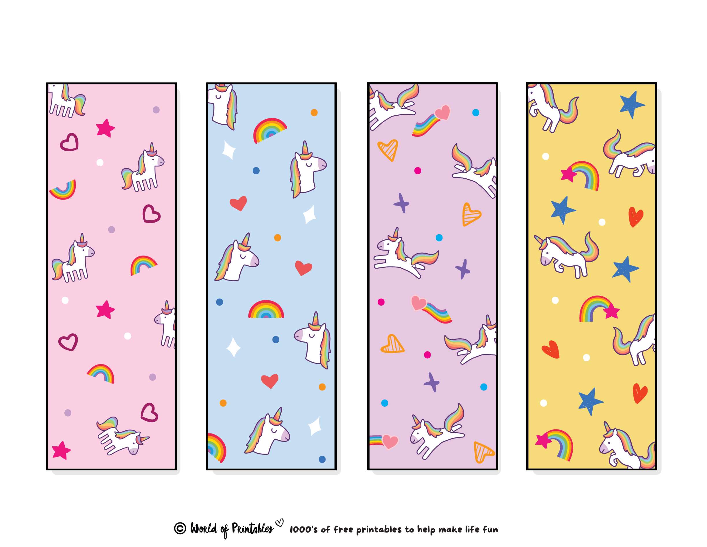 Cute Bookmarks | 80 Cute Printable Bookmarks - World of Printables