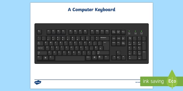 FREE* Printable Computer Keyboard (teacher made) - Twinkl