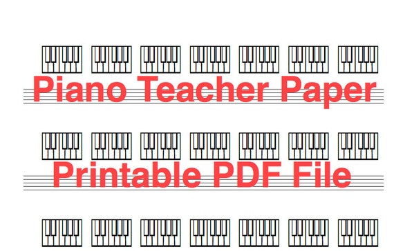 Piano Teacher Keyboard Diagram Paper: Download and Printable PDF ...