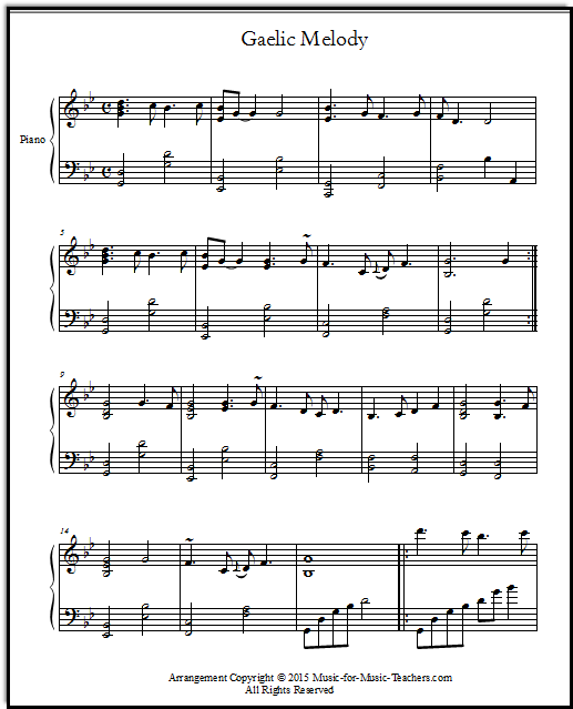 printable keyboard songs for beginners