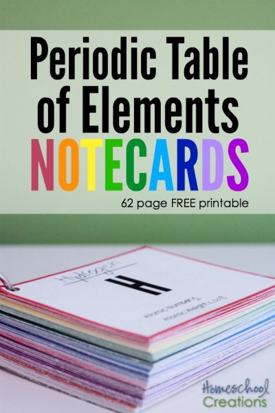 printable kid friendly periodic table of elements