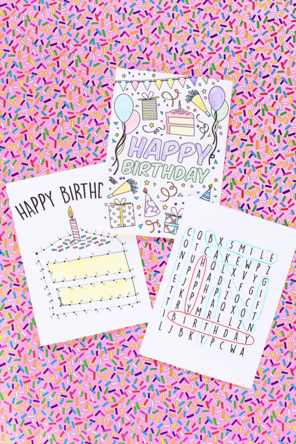 printable kids birthday cards