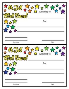 printable kindergarten awards