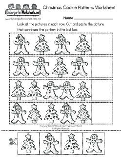 printable kindergarten christmas worksheets