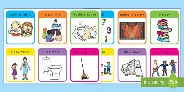 Daily Schedule Cards for PreKindergarten | Twinkl USA