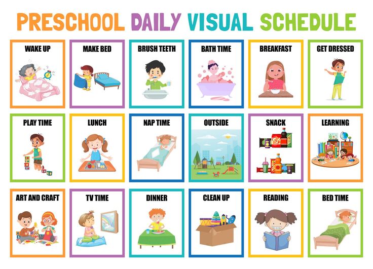 Preschool Visual Daily Schedule - 10 Free PDF Printables | Printablee