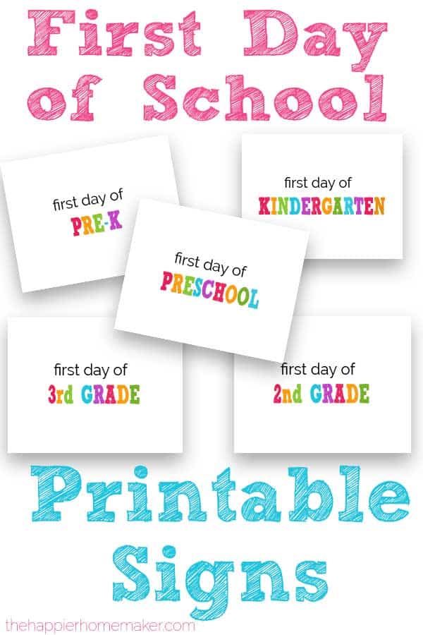 printable kindergarten signs