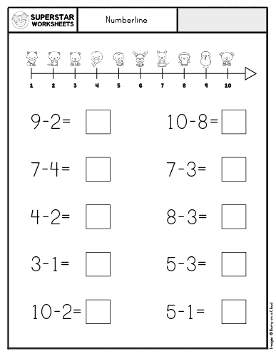 printable kindergarten subtraction worksheets