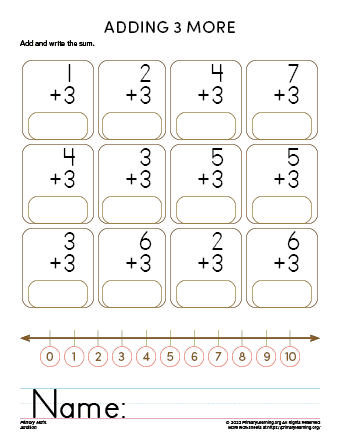 printable kindergarten worksheet addition