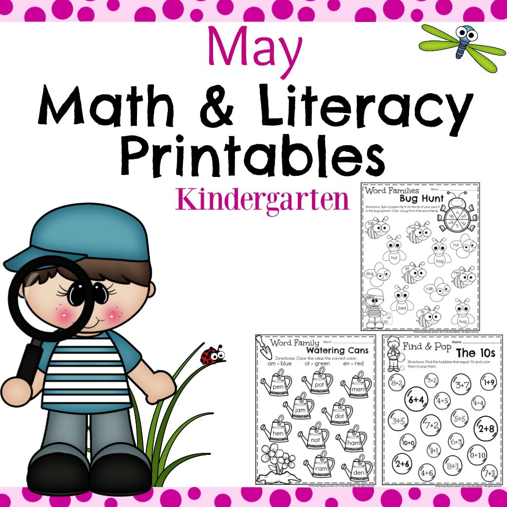 Kindergarten Worksheets for May - Planning Playtime