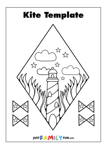 3 Printable Kite Template Craft | Just Family Fun
