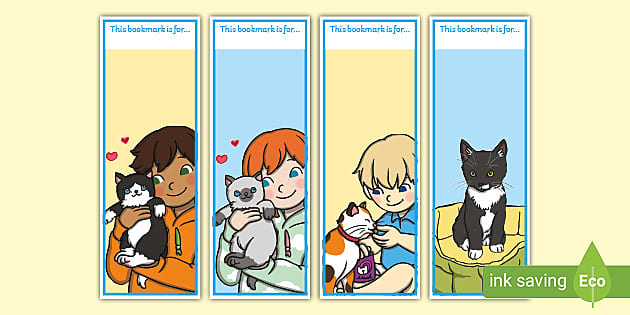 printable kitten bookmarks