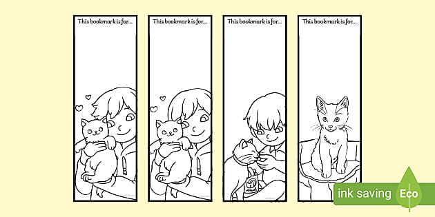 printable kitten bookmarks