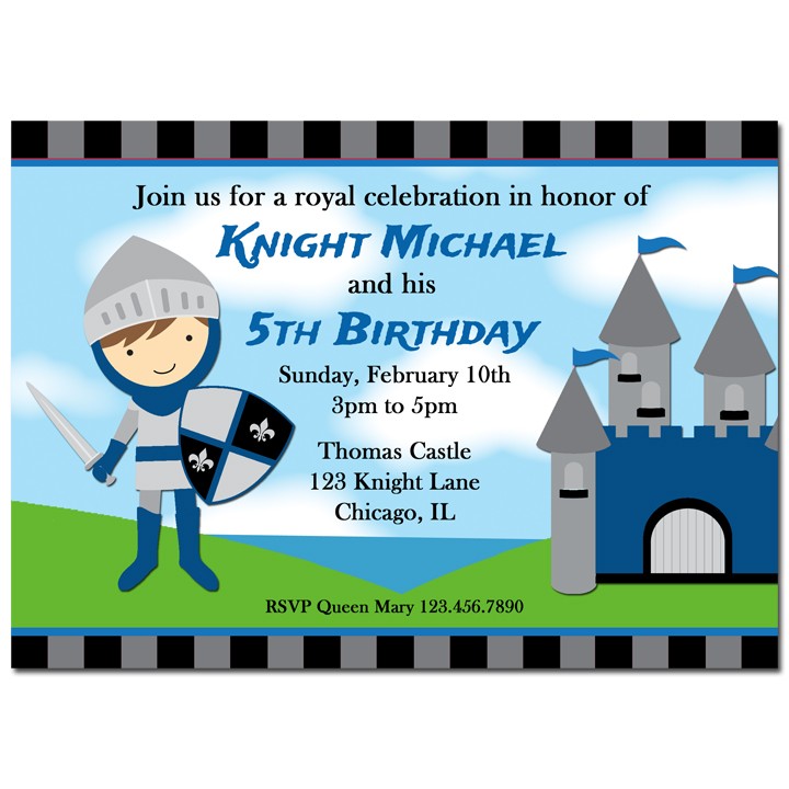 Knight in Shining Armor Invitation by That Party Chick - Knight ...
