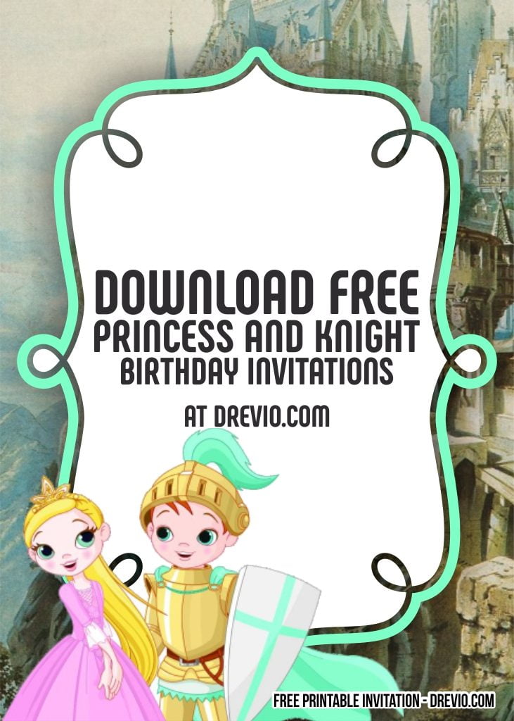 7+ FREE Princess And Knight Invitation Template - Download ...
